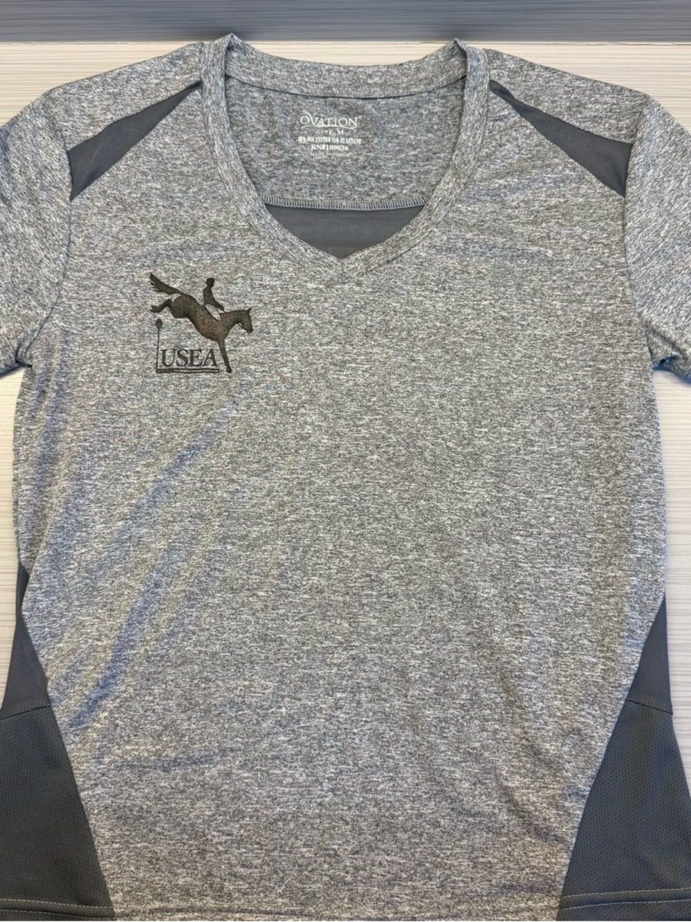 Ovation Heather Gray USEA Short Sleeve Tech Tee